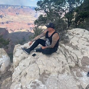 Black Graphic Tank Top